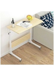 Medical Height Adjustable Overbed Table Food Tray Desk Moveable Rolling Portable Notebook Sofa Side Hospital and Home Use