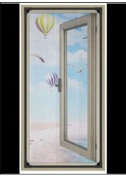 Magnetic Self-Adhesive Mosquito Net Removable Screen Window And Door Net Dark Gray Border + White Screen- 130 * 180cm