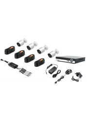Tomvision - 2K Security Camera System 4CH 2MP Video DVR with 4Pcs 2.0Megapixel Indoor Outdoor Waterproof IP66 Cameras,Home Security P2P, 100ft Night Vision, for Home Business (4CHKIT(NotHDD), White)