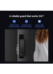 EZVIZ Smart Lock DL50FVS, 8-in-1 Keyless Entry Door Lock, 3D Face Recognition, Built-in 8GB storage, 2-meter Night Vision, App Remote Control