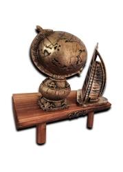 Home Decoration Wooden Anituqe Look Beautiful Burj Al Arab globe for Desk Decoration Birthday Gift
