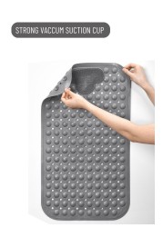 Anti-Slip Massage Bathroom Bath Tub Mats with Suction Cup and Drain Hole Quick Drying Shower Floor Mat (40×70CM)