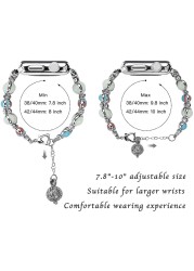 Aiwanto Apple Watch Band Women's Apple Watch Strap Bracelet Chain Strap Compatible with iWatch Series5 Series4 Series3 S2 S1 (Silver, 38mm/40mm)