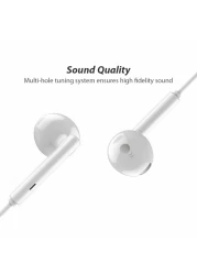 Huawei-Original Earphone AM115 Wired Half In-ear Headset 3.5mm Jack With Microphone Volume Control For P10 P20 Lite Mobile Phones Tablet Computer