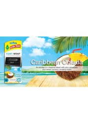 Little Trees Vent Wrap Air Freshener Caribbean Colada Black