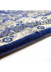 Thick Comfortable Medical Memory Foam Prayer Rug for Kneeling and Sujud Dark Blue