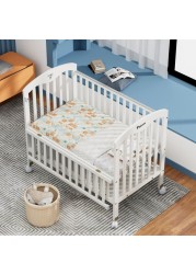 TEKNUM - 4in1 Wooden Bed Side w/ Storage and Height Adjustments - White