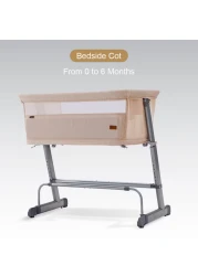 Teknum All In One, 0-4 Years Bedside Crib Cot &amp; Sofa Expansion Pack - Ivory