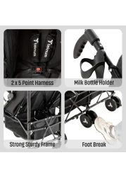 Teknum Twin Stroller Fellow - Grey