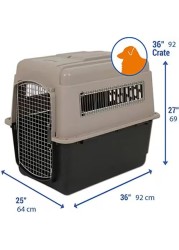PETMATE ULTRA VARI KENNEL FASHION 36" 50-70lbs ~ TAUPE & BLACK