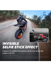 Insta360 X4 Get-Set Bundle - 8K Waterproof 360 Action Camera, 4K Wide-Angle Video, Invisible Selfie Stick, Removable Lens Guards, 135 Min Battery Life, AI Editing, Stabilization