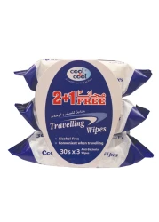 Cool &amp; Cool Travelling Fresh 30 Wipes Pack of 3