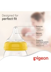 Pigeon SofTouch Peristaltic Plus Wide Neck Silicone Teat 01869 Large Clear 2 PCS