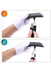 AL SAQER-Digital Hanging Luggage Scale Portable Handheld Baggage Scale for Travel Suitcase Scale for Traveling with LCD Display 50kg/110lb