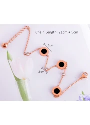 Aiwanto Beautiful Stone Ankle Chain Gift for Wife Anklet Fashion Jewelry Rose Gold