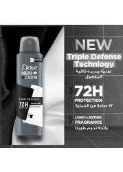 Dove Men+Care Antiperspirant Deodorant Body Spray for Men Clean Scent Stain Defense 150ml