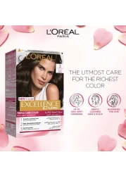 L'Oreal Paris Excellence Creme Triple Care Permanent Hair Colour 3 Dark Brown