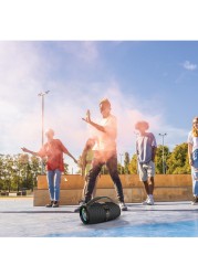 سماعة بورودو جرين لاين Parma Pro اللاسلكية، إضاءة RGB، مقاومة للماء IPX6، بطارية 4000mAh، 6-7 ساعات وقت تشغيل، مسافة Bluetooth 10م، شحن Type-C، شاشة رقمية - رمادي
