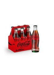 Coca-Cola Zero Calories Carbonated Soft Drink Glass Bottle 290ml