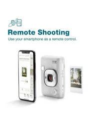 Fujifilm Instax Mini Liplay Hybrid Instant Camera- Stone White
