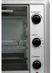 Super General 60 Liter Stainless Steel Electric Oven, Rotisserie-Grill, Convection-Oven, Complete-Heat, SGEO-064-KRC, Silver