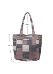 Canvas Denim Printed Tote Bag Multi Pockets Shoulder Handbag Fashion Denim Backpack For Women