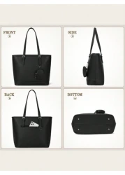 NEWHEY حقائب يد للنساء من الجلد حقيبة كتف سعة كبيرة حقائب يد وحقائب محمولة مع جراب صغير قابل للإزالة