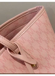 2023 New Fashion Women s Large Capacity Full Body Print Design Letter Pattern Decoration Design Double Handle Tote Bag Suitable For Work And Commuting School Bag Large Capacity Portable Classic Casual