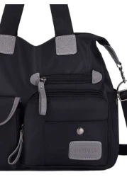 حقيبة كتف للنساء حقائب نايلون حقائب يد مقاومة للماء حقيبة عبر الجسم سعة كبيرة متعددة الوظائف حقيبة تسوق للسفر