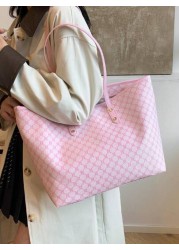 Fashion Versatile Minimalist Geometric Print Luxurious Tote Bag