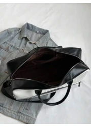 Women s Casual Tote Bag Fashion Contrast Color Shoulder Crossbody Bag For Prenatal Student Gym Yoga Travel Large Capacity Portable Handbag With Luggage Tag Carry On