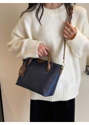 Women s Handbag Large Capacity Dumpling Shaped Tote Bag Fashionable Shoulder Bag In Blue