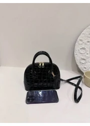 حقيبة صدف للنساء أزياء بسيطة محمول باليد أسلوب أساسي حقيبة كتف كاجوال حقيبة كروسبودي