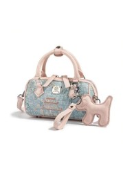 Dopamine Girl Color Scheme New Chinese Style Embroidered Boston Bag Women s 2025 Spring Summer New Cushion Shaped Shoulder Messenger Handbag