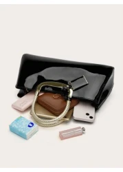 zijinling Hot Selling Women s Glossy Lacquered Leather Handbag Elegant Bridal Wedding Party Clutch