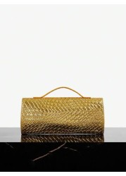 SHEIN SXY Ladies Women Top Handle Bags Woven Bag Fashionable Simple Elegant Versatile Classic Gold For Classic Commute Office Date Daily Shopping Afternoon Tea Party Prom Club Date Birthday Evening Da