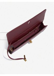 Burgundy Bag Cherry Red Envelope Wine Red Envelope Upscale New Handbag European And American Fashion Crocodile Flip Hand Organ Bag Dinner Bag Shoulder Bag Messenger Bag