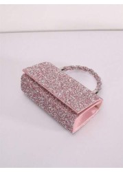 Glitter Bling Shiny Glamorous Elegant Exquisite Fashionable Exquisite Rhinestone Decoration Evening Clutch Dinner Bag Evening Bag For Party Girl Woman For Female Perfect For Party Wedding Prom Dinner