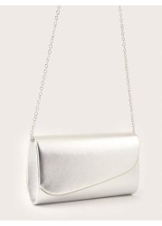 Glitter Shiny Luxury Glamorous Elegant Exquisite Large Women Clutch Purse Evening Bag Prom Handbag With Detachable Chain For Wedding Velvet Elegant For Girls Women College Students Rookies White Colla