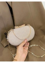 Elegant Fashionable Mini Evening Bag Shiny Clutch Purse Rhinestone Sparkly Evening Bag Metallic Chain Bridal Wedding Party Golden Bag Crossbody Handbag For Women Tready Party Bags Perfect For Party We