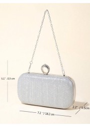 Captivating Glittering Sequin Luxury Evening Clutch Simple Glittering Clutch Shiny Square Bag For Perfect Parties Weddings Balls Dinners Banquets For Women Brides And Girls