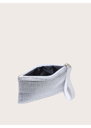 Women s Rhinestone Evening Bag Clutch Handbags Glitter Wristlet Purse Glamorous Elegant Exquisite Quiet Luxury Glitter Bling Sequin Luxury Shiny Rhinestone Evening Bag For Party Girl Woman Bride Perfe