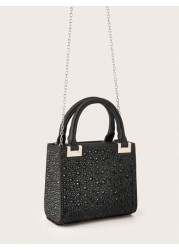 Women Luxury Satin Mini Rhinestone Decorated Clutch Bag Elegant Evening Party Handbag Formal Prom Gown Wedding Purse For Ladies Daily Commute Or Dating For Party Wedding Prom Dinner Banquet Matching W