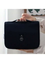 1pc New Fashionable Cute Travel Toiletry Bag Cosmetic Organizer Bag Hanging Makeup Bag Shower Room Accessory Portable Cosmetic Storage Bag Multi Functional Wet Dry Separation Foldable Waterproof Large