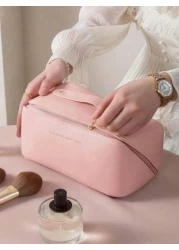 1pc Travel Makeup Storage Bag Portable Cosmetic Organizer Pouch Waterproof Toiletry Bag With Large Capacity For Women Makeup Tools And Skincare Items Suitable For Travel Cruise Dorm Beach Bathroom Dec