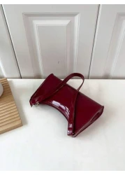 Burgundy Red Fashionable Shoulder Bag Suitable For Young Women Office Commuting And Shopping Autumn Winter