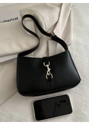 حقيبة كتف عصرية بتصميم هلالي بسيطة، حقيبة يد ومحفظة أنيقة للنساء للرابطينرمضان