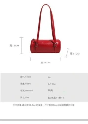 Vintage Red Cylinder Handbag For Women New Premium Niche Style Crossbody Bag Bridal Bag Wedding Bag Valentine S Day Gift
