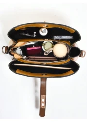 PLANEE Lightweight Business Casual Metal Decorative Bag Women s Lock Shoulder Crossbody Bag Large Capacity Suitable For Teen Girls Female College Students Rookies And White Collar Workers Very Suitabl