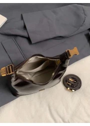 Faux Snake Skin Woven Solid Color PU Leather Minimalist Women Tote Handbag Versatile Style